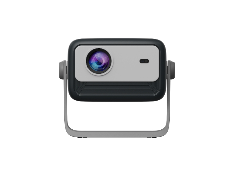 Compact Android 14 projector with built-in stand